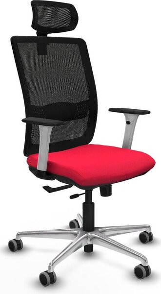 Sedia da ufficio Piqueras y Crespo, modello 1B086G2, colore rosso