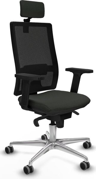 Sedia da ufficio con poggiatesta Piqueras y Crespo 2D086G2 Nero