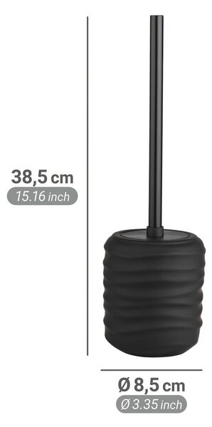 Scopino WC nero opaco in ceramica Illana – Wenko