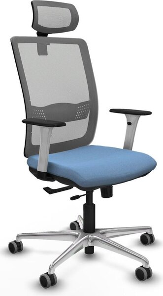 Sedia da ufficio Piqueras y Crespo, modello 1B086G2, colore blu cielo