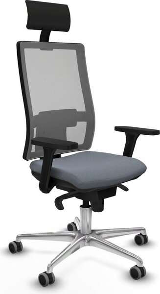 Sedia da ufficio Horna Piqueras y Crespo, modello 3D086G1, colore grigio