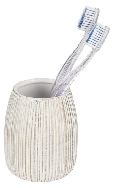 Portaspazzolino bianco/dorato in ceramica Pascoli – Wenko