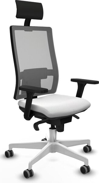 Sedia da ufficio Horna Piqueras y Crespo, modello 3D026G1, colore bianco