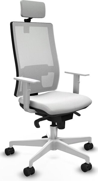 Sedia da ufficio Piqueras y Crespo, modello 4B026N2, colore bianco