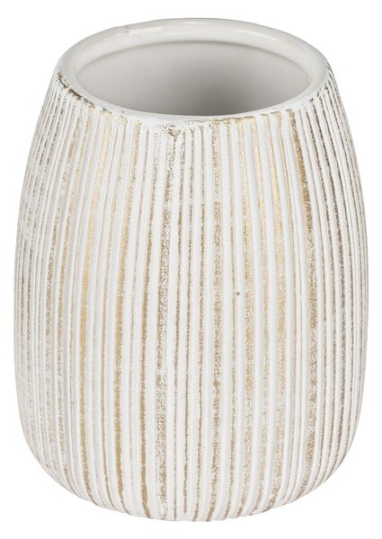 Portaspazzolino bianco/dorato in ceramica Pascoli – Wenko