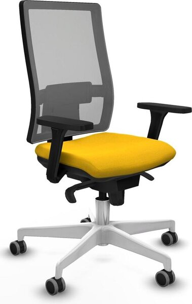 Sedia da ufficio Horna Piqueras y Crespo, modello 3D026G0, colore giallo