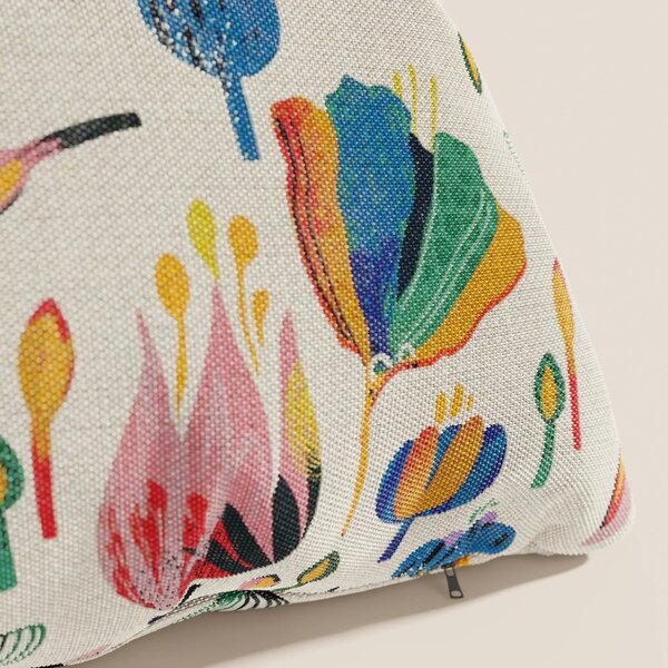 Joy collezione cuscini a fantasie multicolor in tessuto fresco cotone