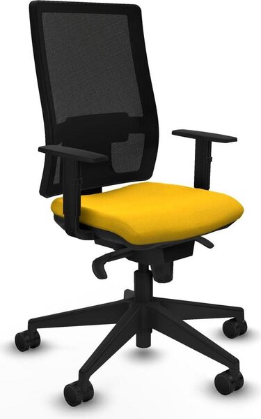Sedia da ufficio Horna Piqueras y Crespo, modello 1D066N0, colore giallo