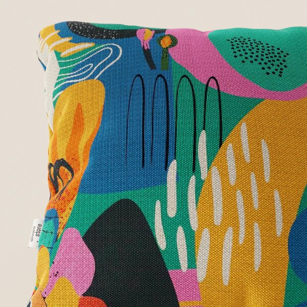 Joy collezione cuscini a fantasie multicolor in tessuto fresco cotone