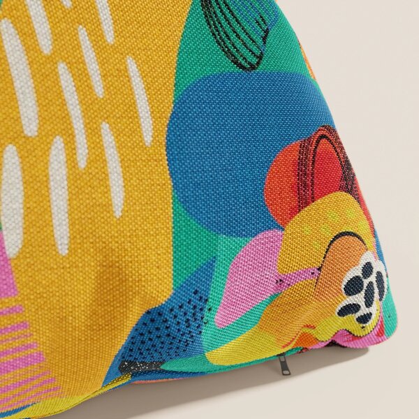 Joy collezione cuscini a fantasie multicolor in tessuto fresco cotone