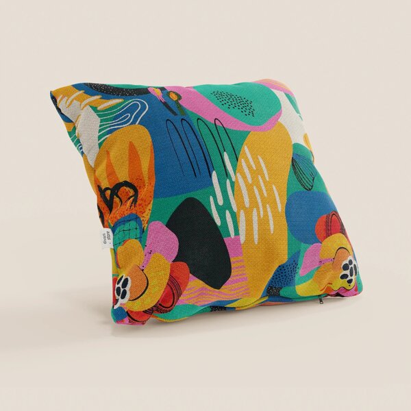Joy collezione cuscini a fantasie multicolor in tessuto fresco cotone