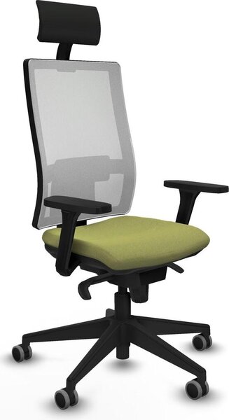 Sedia da ufficio Horna Piqueras y Crespo, modello 3D066G1, colore verde