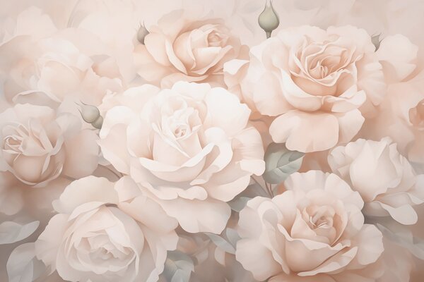 Carta da parati Rose astratte, Carta da parati Floreale, w05553 : Uwalls.it