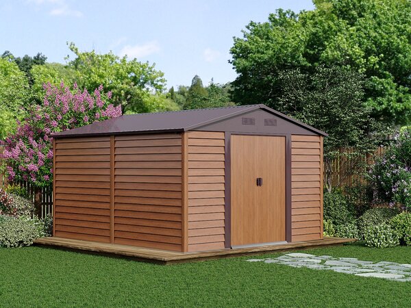 Casetta da giardino in metallo zincato effetto legno 11,75 m² - ARSEGO