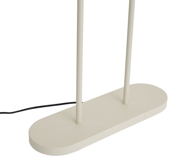 Lampada da terra beige con paralume ovale verde e interno dorato 50cm - Thijmen