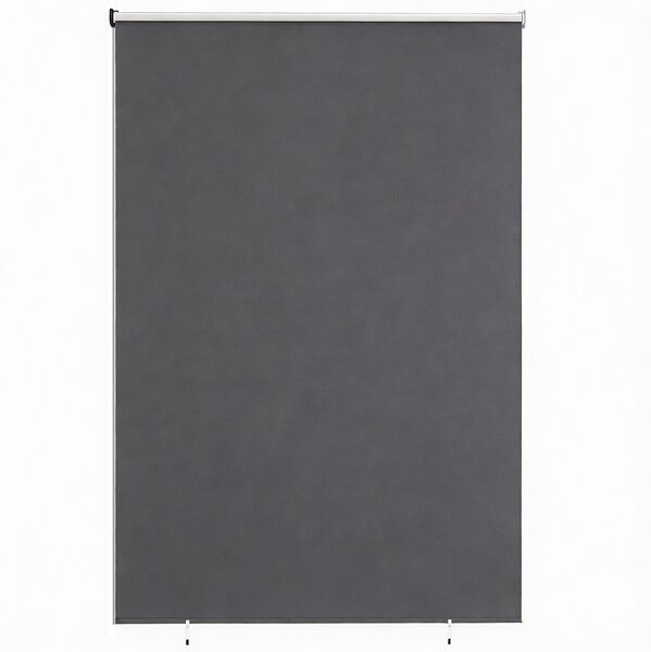 Outsunny Tenda a Rullo Avvolgibile in Poliestere Anti-UV con Catenella, 240x160 cm, Grigio Scuro | Aosom Italy