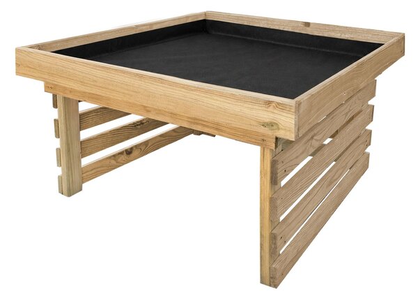 Tagliaerba robotizzato 4iQ, struttura in legno, dimensioni 85x77x47 cm, con tetto a fioriera