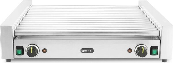 Griglia rotante XL - 2 zone, HENDI, 14 ruote, argento, 220-240V/2000W, 732x590x(H)168mm