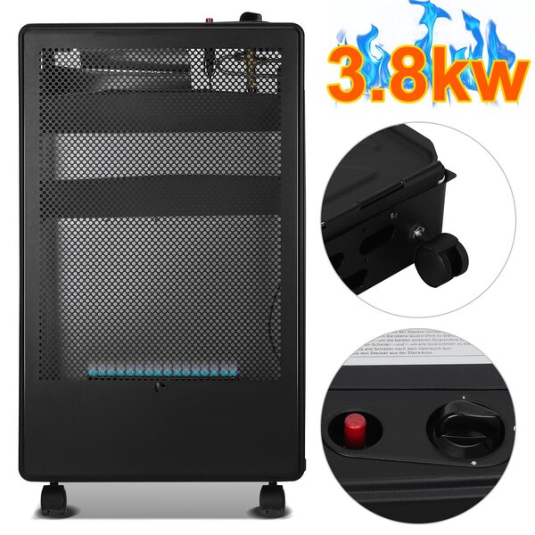 Fornello a gas portatile Vigevee con fiamma blu, 3800 W, pieghevole e mobile, adatto per bombole di GPL fino a 15 kg