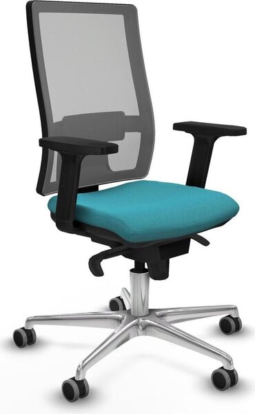 Sedia da ufficio Horna Piqueras y Crespo, modello 2D086G0, colore turchese