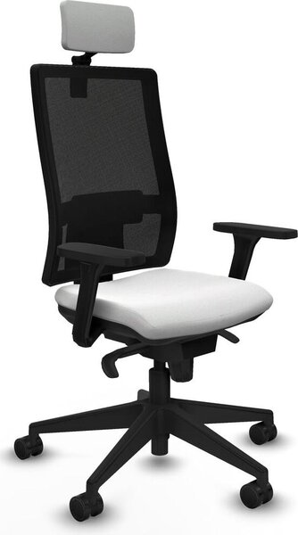 Sedia da ufficio Piqueras y Crespo, modello 3D066N2, colore bianco