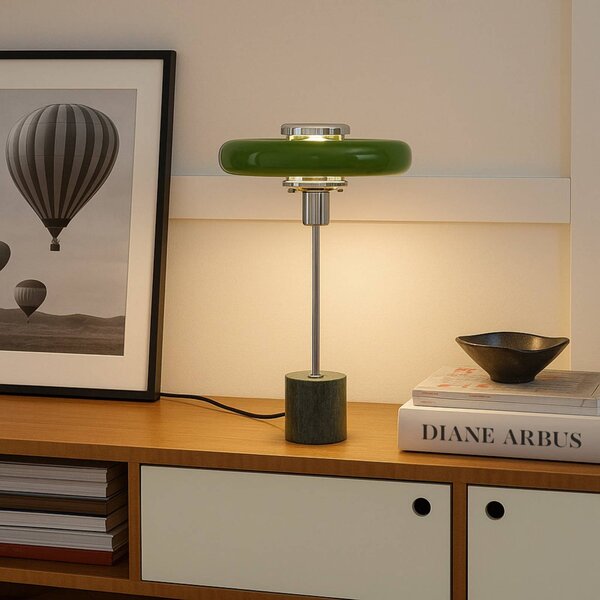 Lampada da tavolo Branford Lindby, Verde, Soggiorno / Sala da pranzo, Metallo, Vintage, Lampada da tavolo