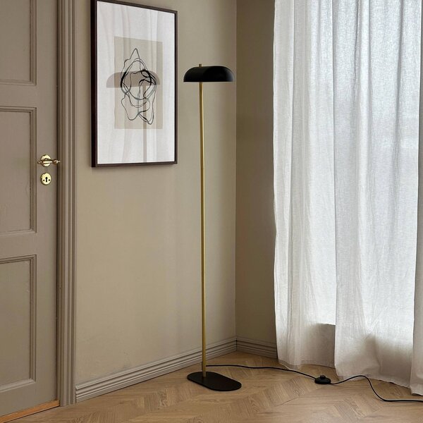 Dyberg Larsen Lampada da terra Arch, Nero, Soggiorno / Sala da pranzo, Metallo, Vintage, Lampada da terra