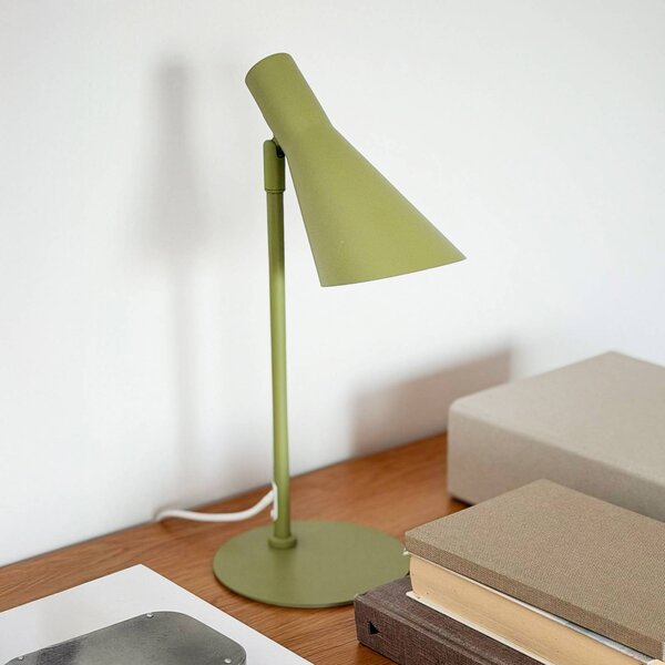 Dyberg Larsen Lampada da scrivania DL12 Mini, Verde, Soggiorno / Sala da pranzo, Metallo, Scandinavo, Lampada da tavolo