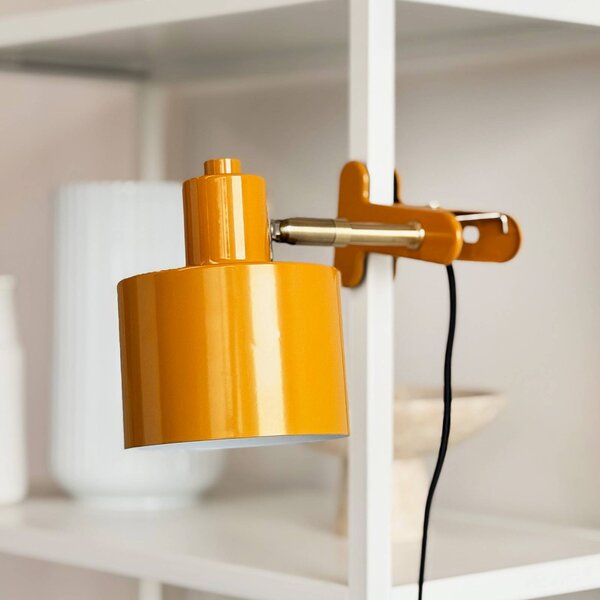 Dyberg Larsen Lampada con morsetto Ocean, Giallo / Arancione, Camera da letto, Metallo, Scandinavo, Lampada con morsetto