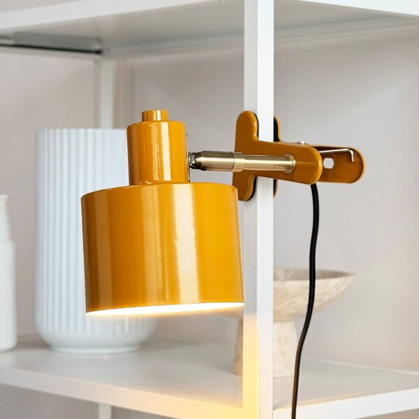 Dyberg Larsen Lampada con morsetto Ocean, Giallo / Arancione, Camera da letto, Metallo, Scandinavo, Lampada con morsetto