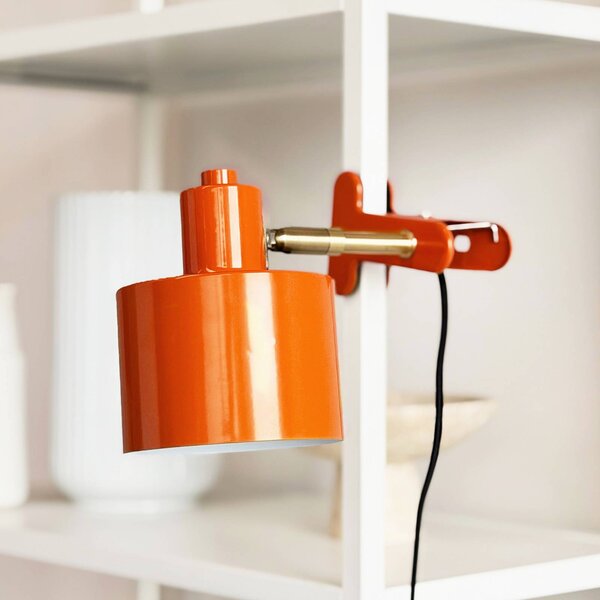 Dyberg Larsen Lampada con morsetto Ocean, Giallo / Arancione, Camera da letto, Metallo, Scandinavo, Lampada con morsetto