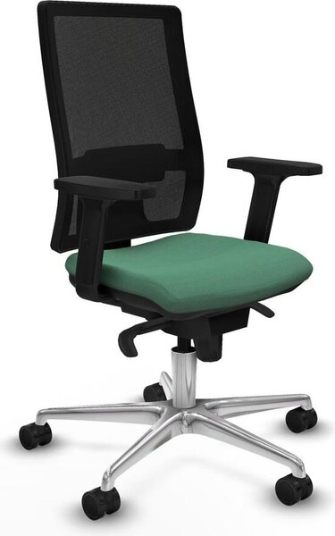 Sedia da ufficio Piqueras y Crespo, modello 2D086N0, colore verde smeraldo