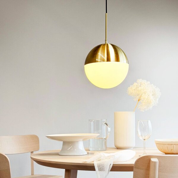 Dyberg Larsen Lampada a sospensione Nova D25, dimmerabile, Ottone / Oro, Soggiorno / Sala da pranzo, Metallo, Scandinavo, Lampada a sospensione