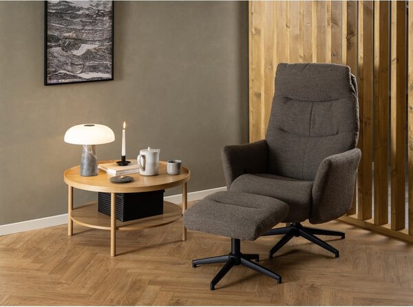 Tavolino rotondo in colore naturale con effetto rovere ø 80 cm Banbury - Actona