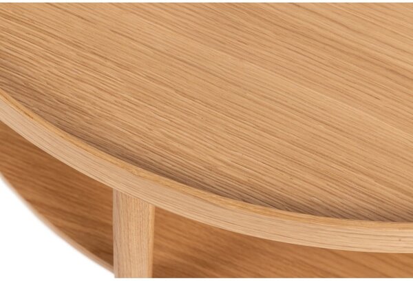 Tavolino rotondo in colore naturale con effetto rovere ø 80 cm Banbury - Actona