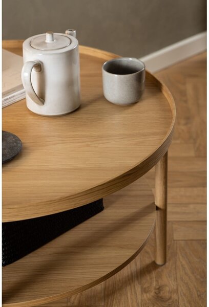 Tavolino rotondo in colore naturale con effetto rovere ø 80 cm Banbury - Actona