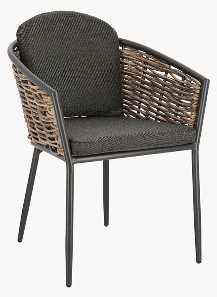 Set di 4 sedie da giardino impilabili con braccioli Maribela