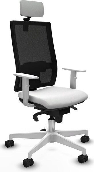 Sedia da ufficio Piqueras y Crespo, modello 4B026N2, colore bianco