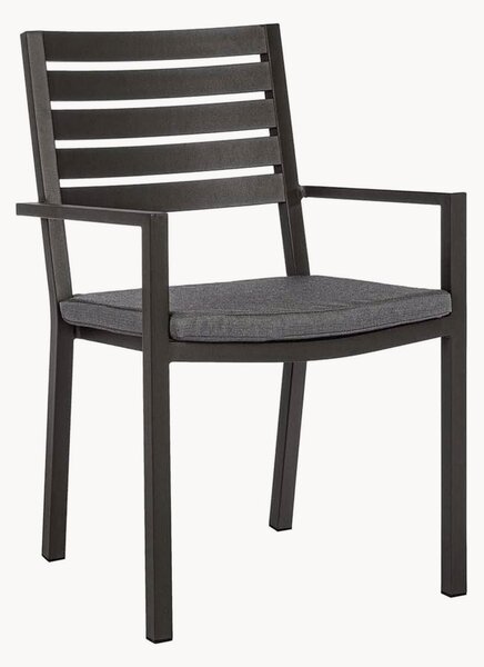 Set di 4 sedie da giardino impilabili con braccioli Helina