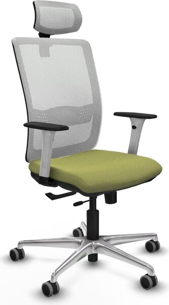 Sedia da ufficio Piqueras y Crespo, modello 1B086G2, colore verde