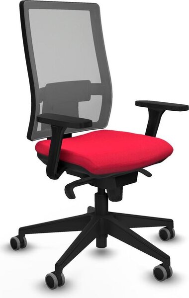 Sedia da ufficio Horna Piqueras y Crespo, modello 3D066G0, colore rosso