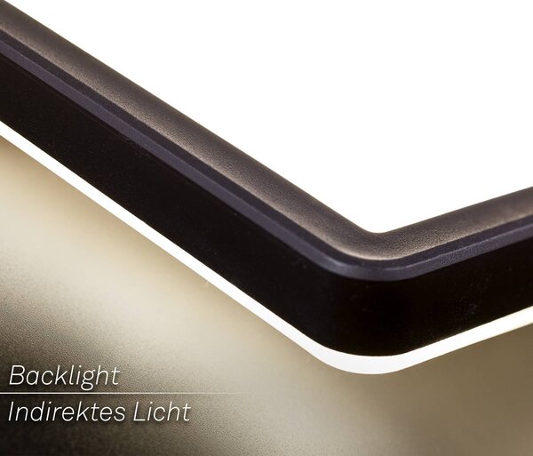 Briloner Plafoniera a LED Tava, Nero, Soggiorno / Sala da pranzo, Plastica, Moderno, Plafoniera LED