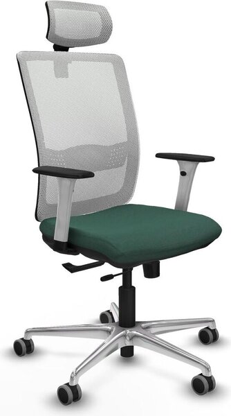 Sedia da ufficio Piqueras y Crespo, modello 1B086G2, colore verde