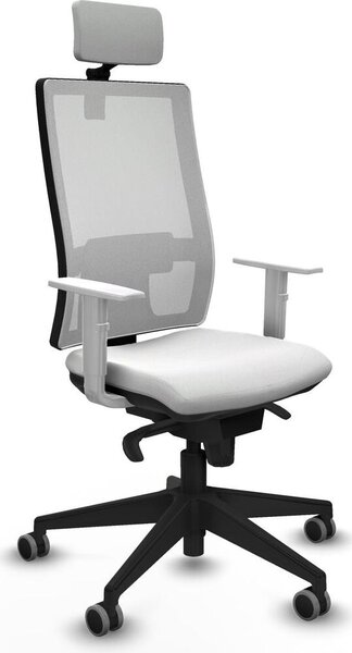 Sedia da ufficio Piqueras y Crespo, modello 4B066G2, colore bianco