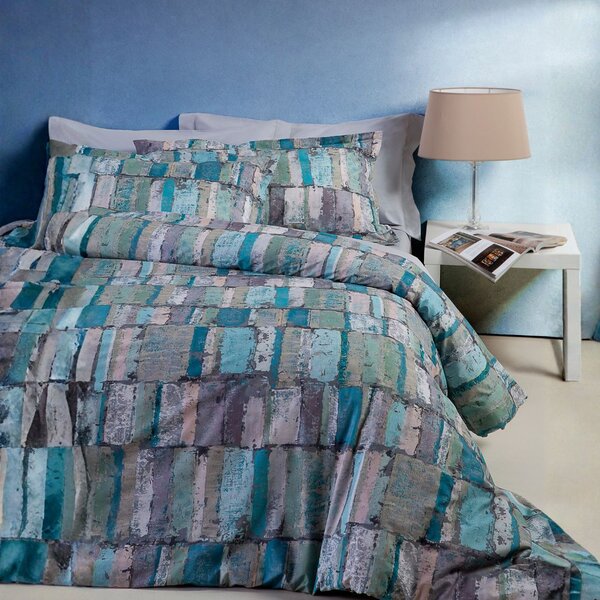Completo Lenzuola In Percalle Mood Matrimoniale - 250X290 175X205 + 2 Federe 50X80 Emporium Moderno Nuvola Caleffi