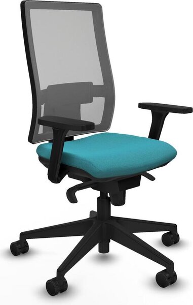 Sedia da ufficio Piqueras y Crespo modello 3D066N0, colore turchese