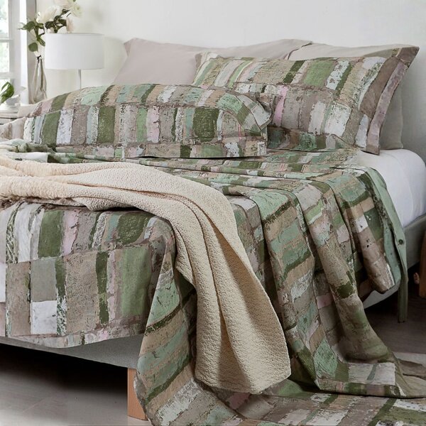 Completo Lenzuola In Percalle Mood Matrimoniale - 250X290 175X205 + 2 Federe 50X80 Emporium Moderno Sabbia Caleffi