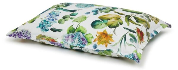 Copripiumino Con Federe In Percalle Hydrangea-jungle Matrimoniale - 255X255 + 2 Federe50X80 Emporium Floreale Bianco Caleffi