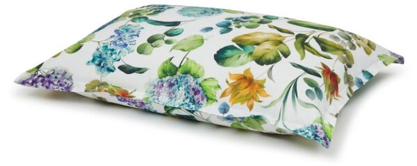 Completo Lenzuola In Percalle Hydrangea-jungle Matrimoniale - 250X290 175X205 + 2 Federe 50X80 Emporium Floreale Bianco Caleffi