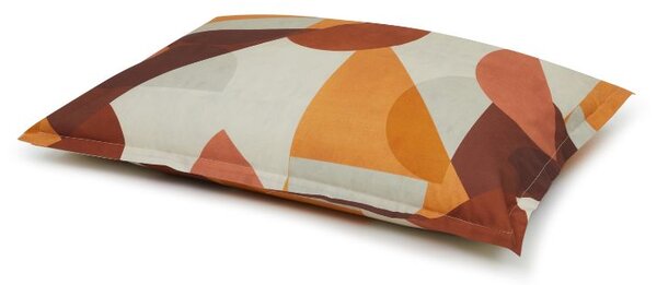 Completo Lenzuola In Percalle Forme Matrimoniale - 250X290 175X205 + 2 Federe 50X80 Emporium Geometrico Orange Caleffi